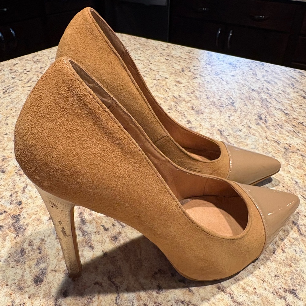 Aldo Elegant Tan Pointed High Heels